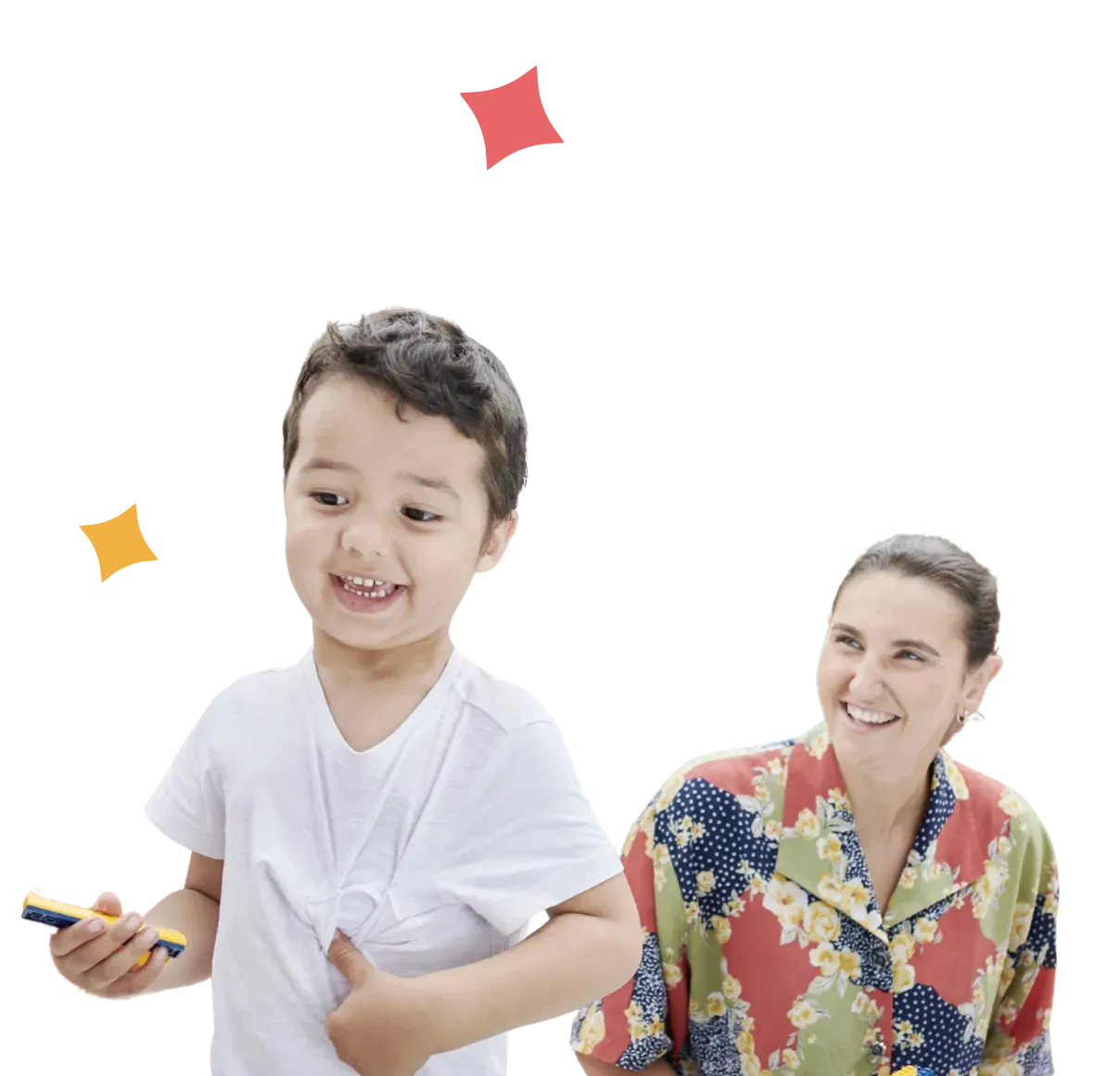 Babysitter and child